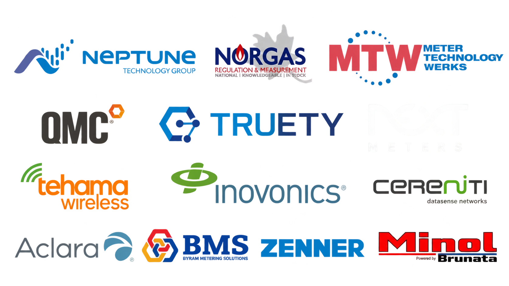 Brands and systems we work with including Neptune, Aclara, Zenner and more